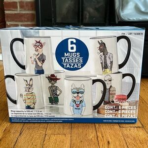 Signature Black and White Dining Mugs Set